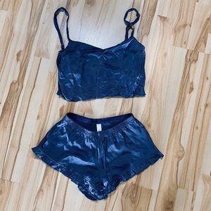 Silk Sleep Set - Bralette and Shorts